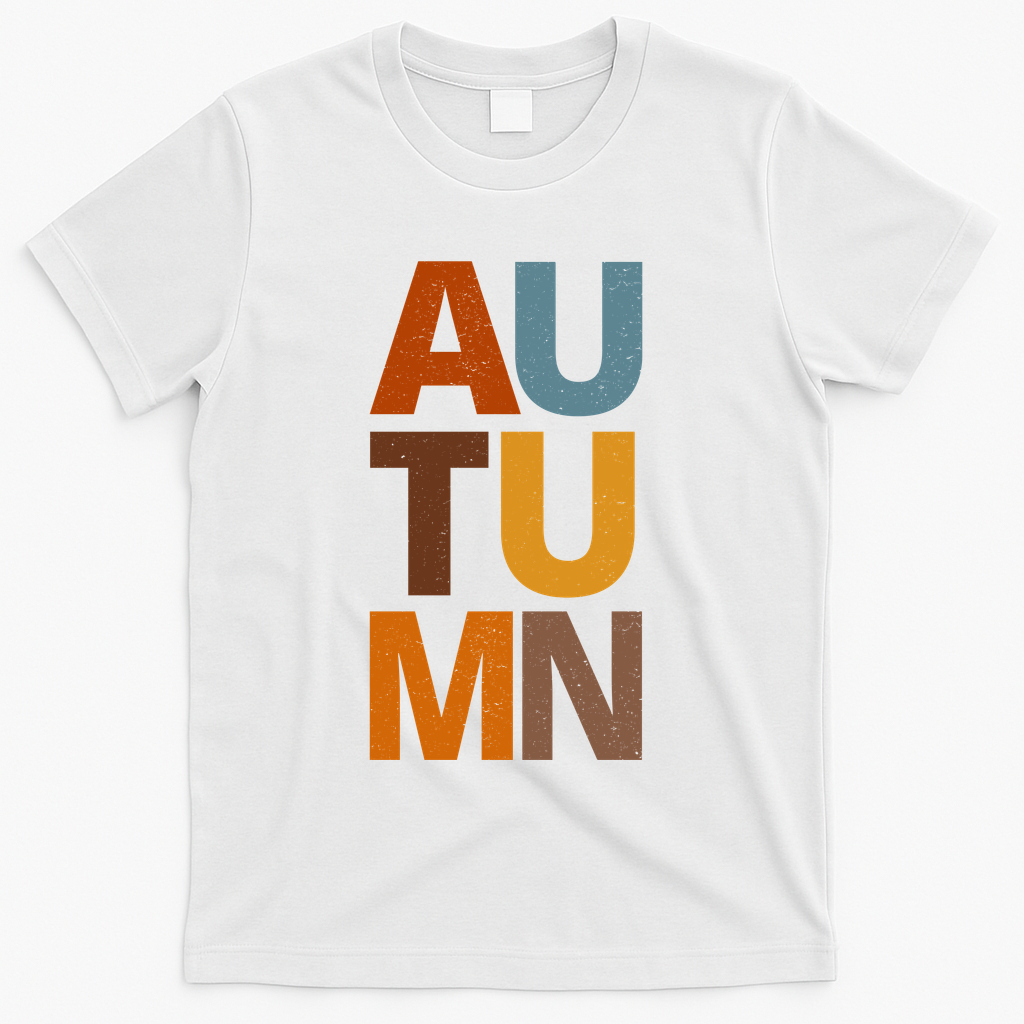 Autumn Vintage Fall T-Shirt - White