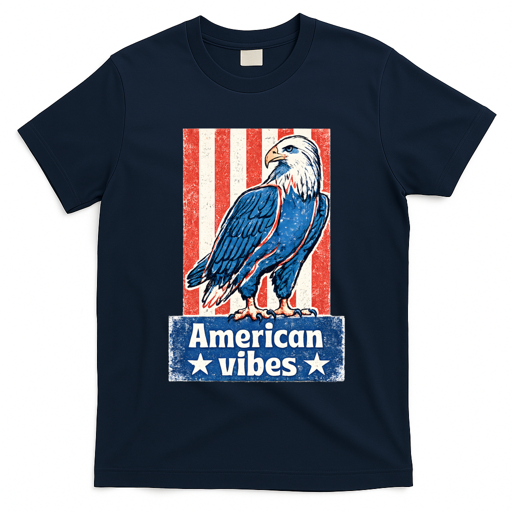 American Vibes USA Vintage Patriotic Eagle T-Shirt