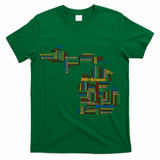 Abstract Word Cloud Map Of Michigan State T-Shirt