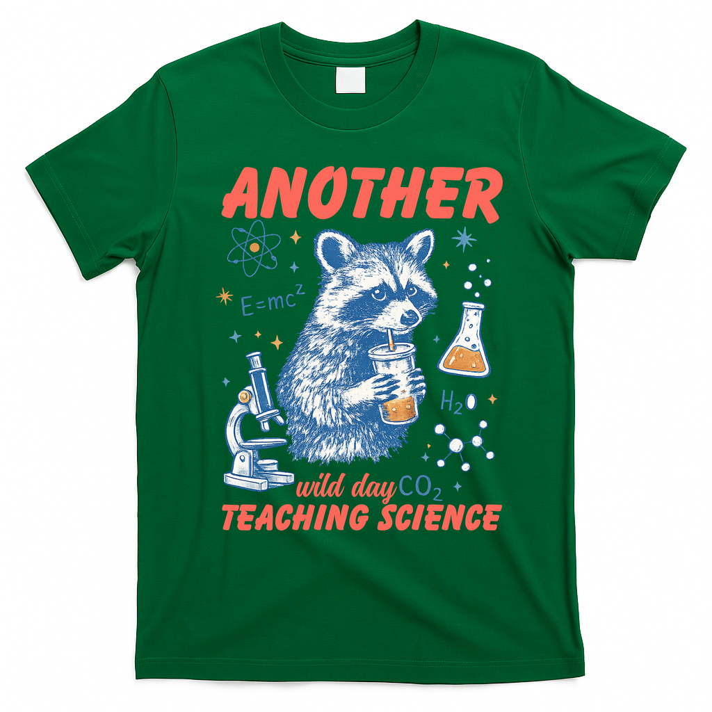 Another Wild Day Teaching Science T-Shirt - Irish Green