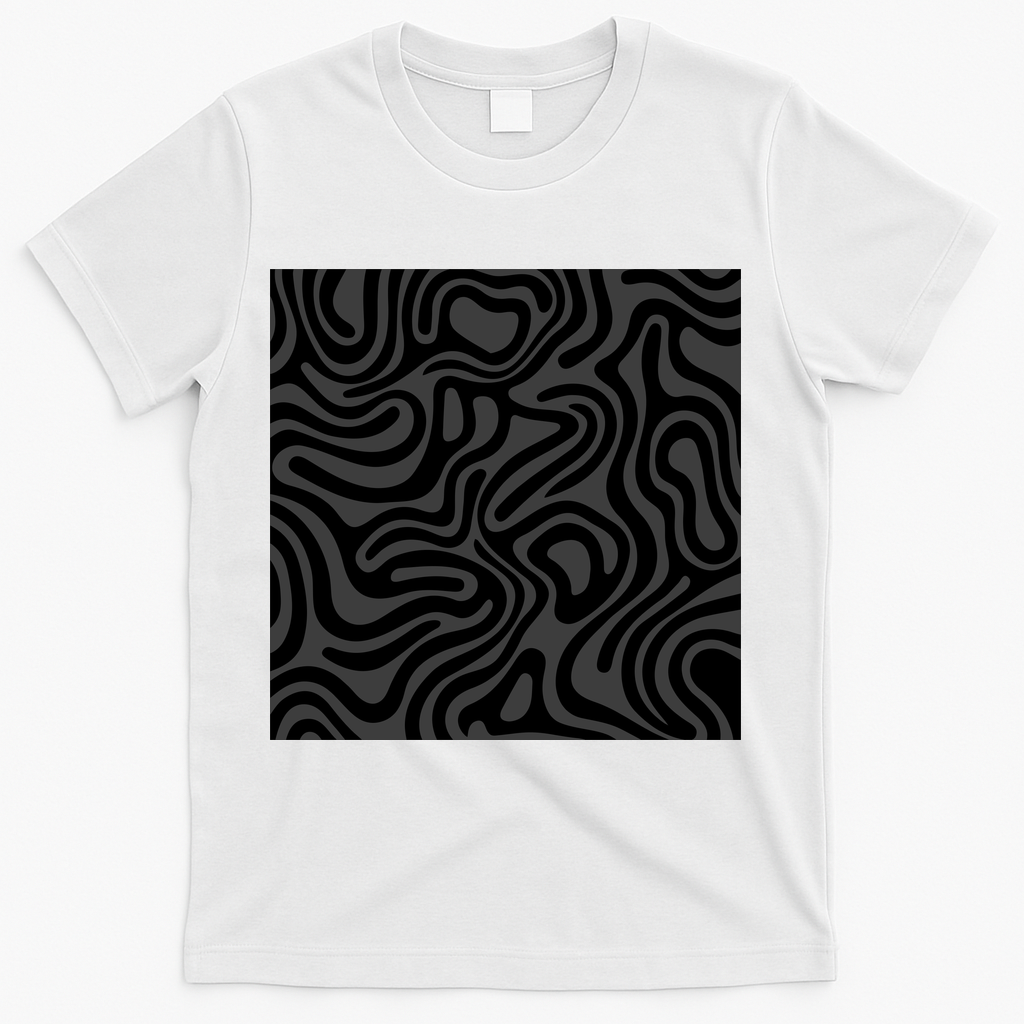 Abstract Wavy graphite & black - White