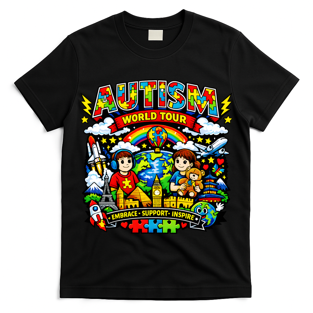 Autism World Tour Embrace Support Inspire T-Shirt