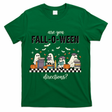 Are You Fallo Ween Directions Reading Ghost Halloween Teacher T-Shirt - Green