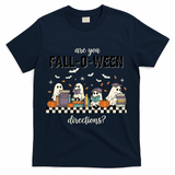Are You Fallo Ween Directions Reading Ghost Halloween Teacher T-Shirt - Navy