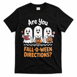 Are You Fall-O-Ween Directions Cute Halloween Teacher Ghost T-Shirt - Black