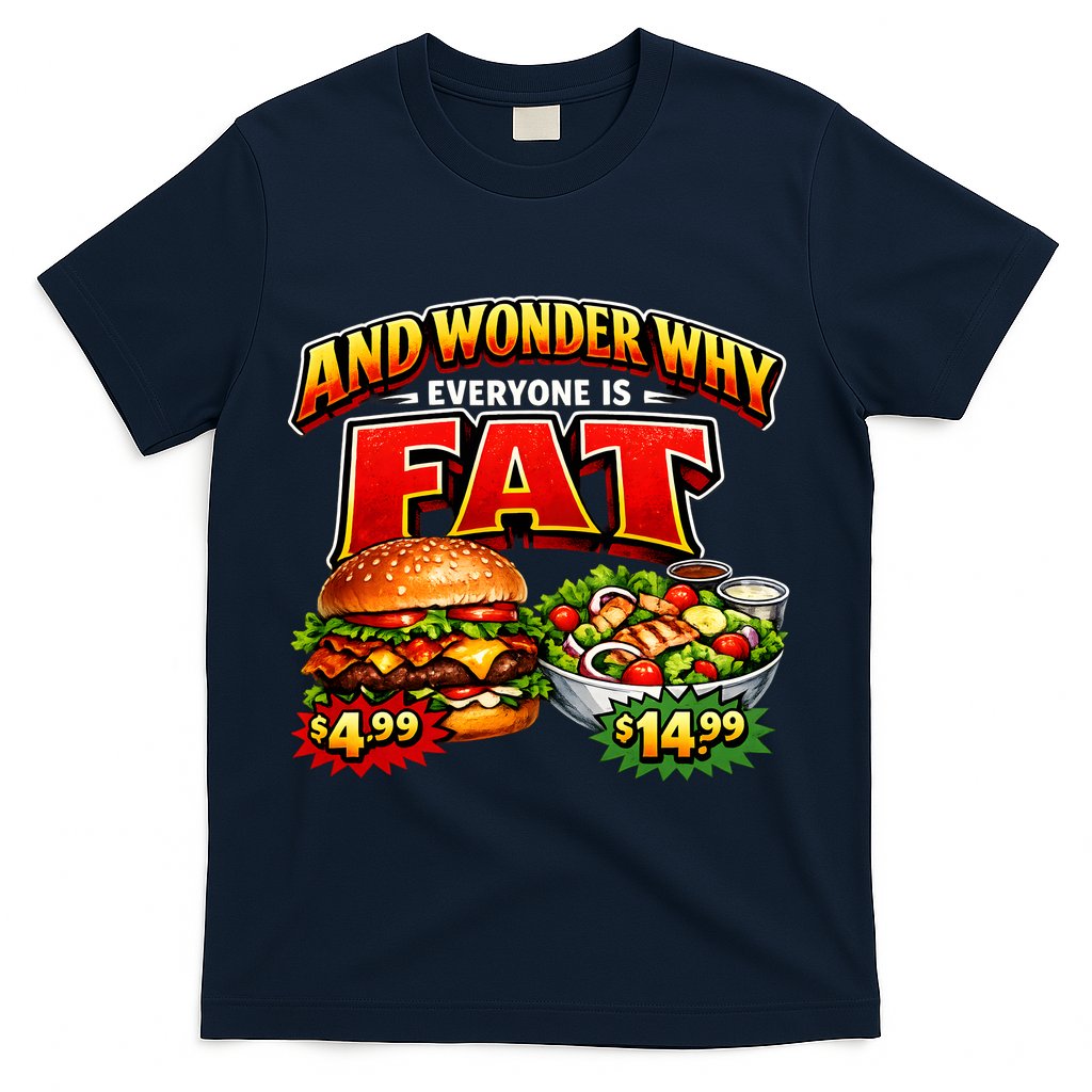 And Your Wonder Why Everyone Is Fat T-Shirt - Navy