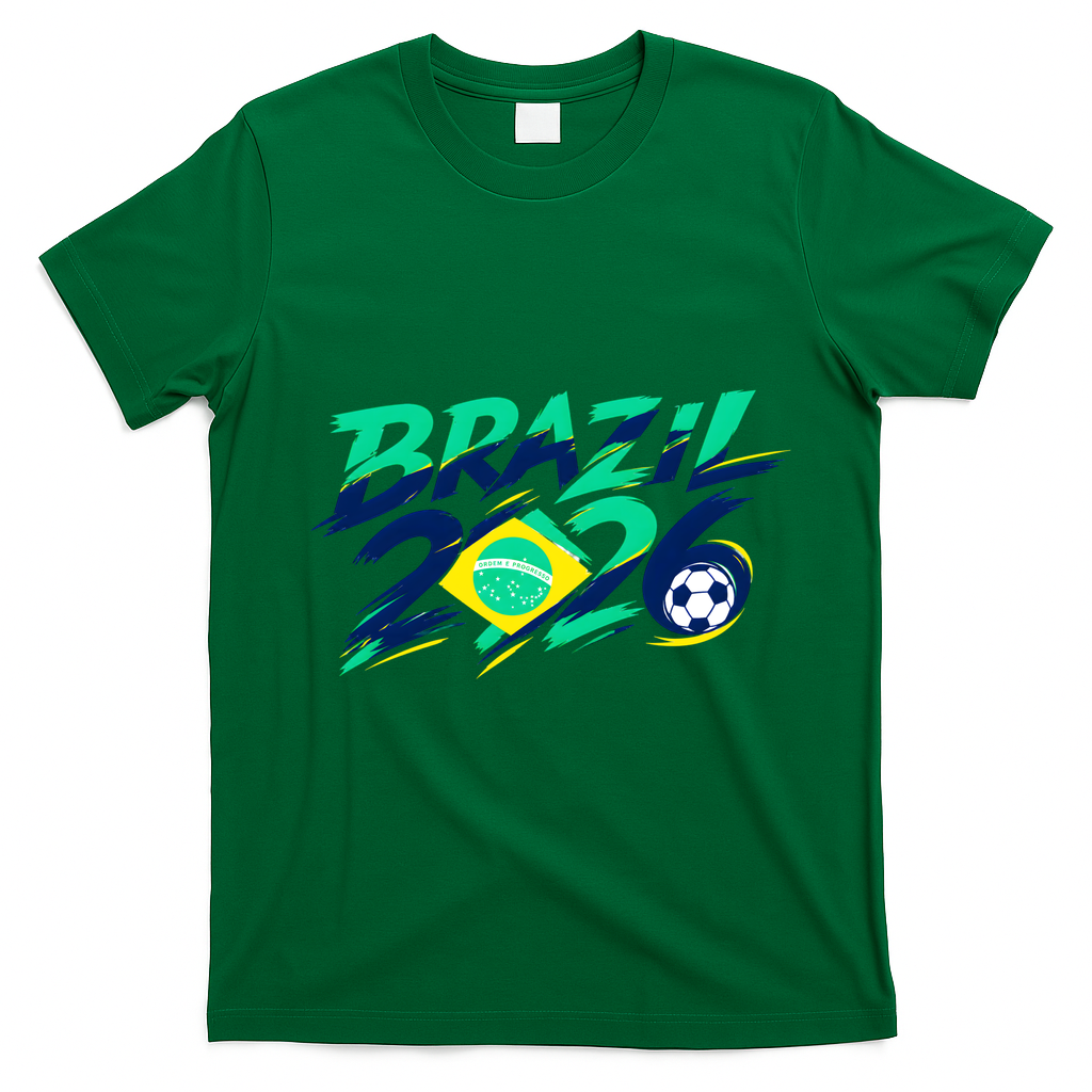 Brazil 2026 Soccer World Fan Apparel T-Shirt - Irish Green