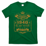 Birthday 365 Being Awesome Since 1940 Vintage Birthday Gifts T-Shirt - Green