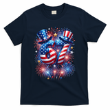 Birthday 67 American Flag 6-7 Meme USA 4th Of July America  T-Shirt - Navy