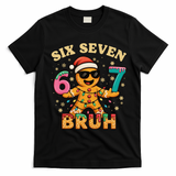 Bruh 67 Christmas Six Seven Gingerbread T-Shirt - Black