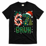 Bruh 67 Six Seven 6-7 Meme Christmas Funny T-Shirt - Black
