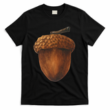 Big Acorn Costume Cute Easy Food Halloween T-Shirt - Black