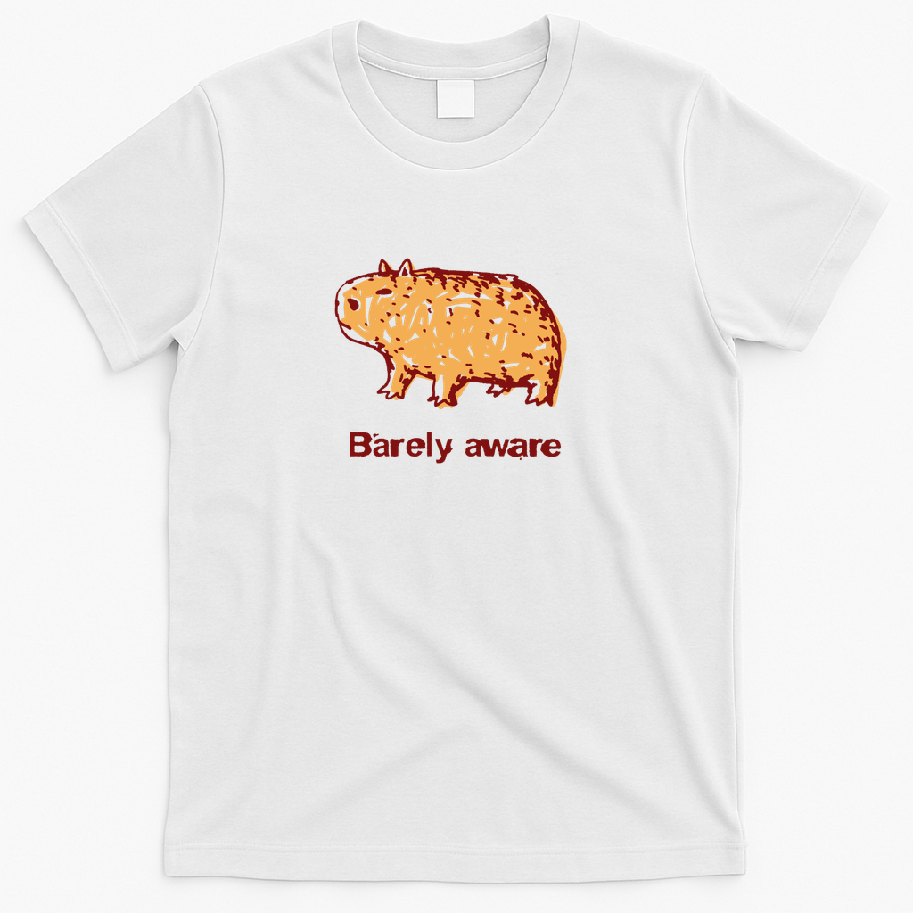 Barely aware capybara - White