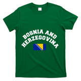 Bosnia And Herzegovina Flag Soccer Sportswear T-Shirt - Green