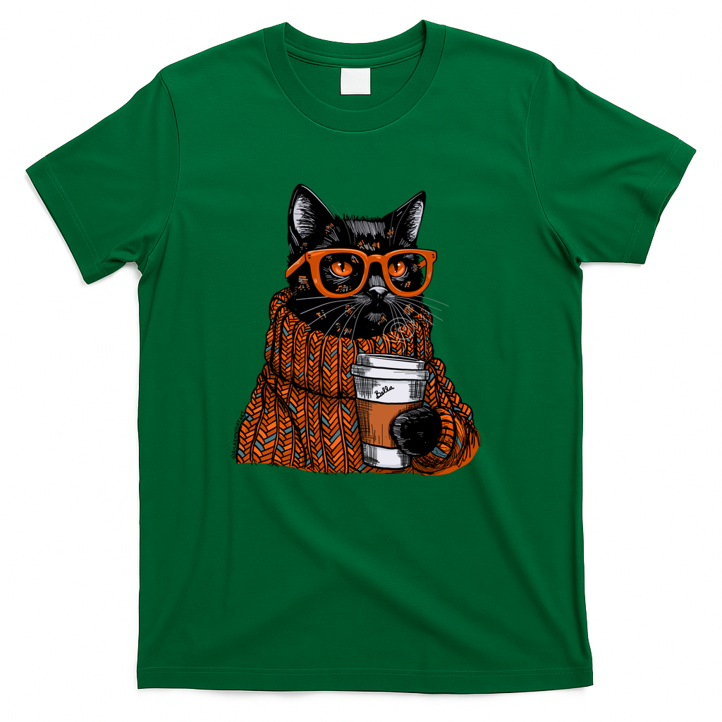 Bella's Autumn Sweater and Coffee - Green