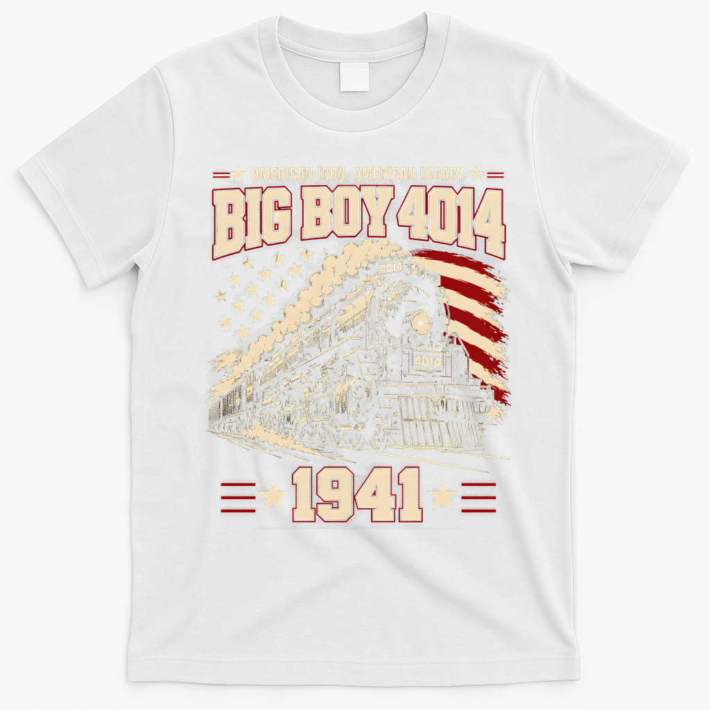 Big Boy 4014 Steam Locomotive American Legacy T-Shirt - White