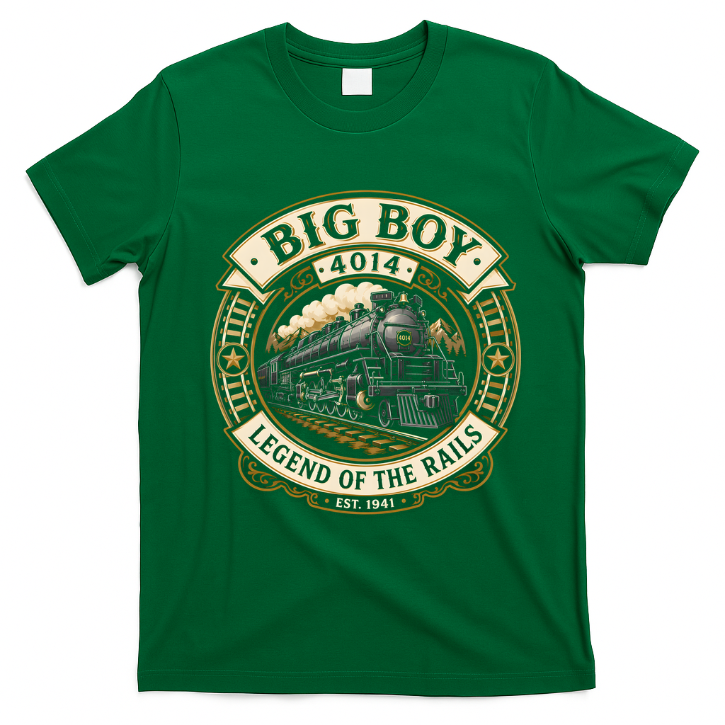 Big Boy 4014 Legend Of The Rails T-Shirt - Irish Green