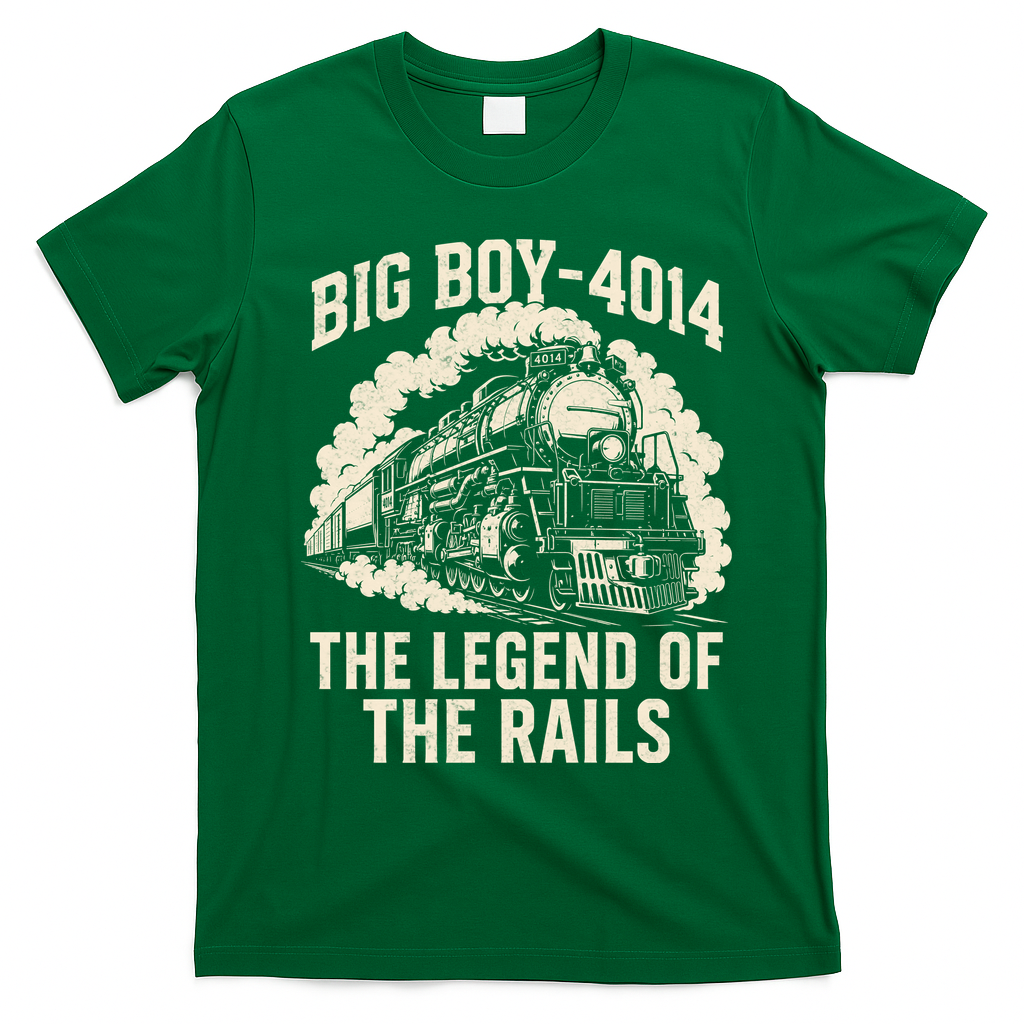 Big Boy 4014 The Legend Of The Rails T-Shirt - Irish Green