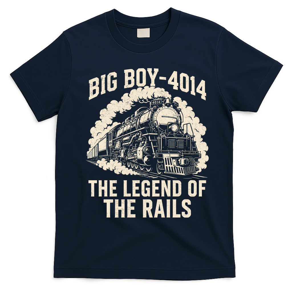 Big Boy 4014 The Legend Of The Rails T-Shirt - Navy Blue