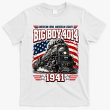 Big Boy 4014 Steam Locomotive Vintage Railroad T-Shirt - White