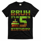 Birthday Boy Bruh It'S My 5th Birthday Gamer Pixel T-Shirt