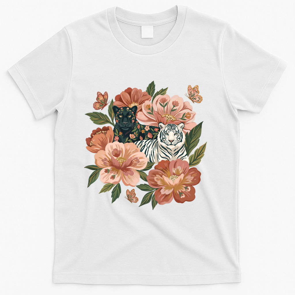 Botanical Big Cats Garden - White