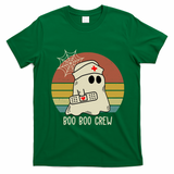 Boo Boo Crew Nurse Halloween Nurse Retro T-Shirt - Irish Green