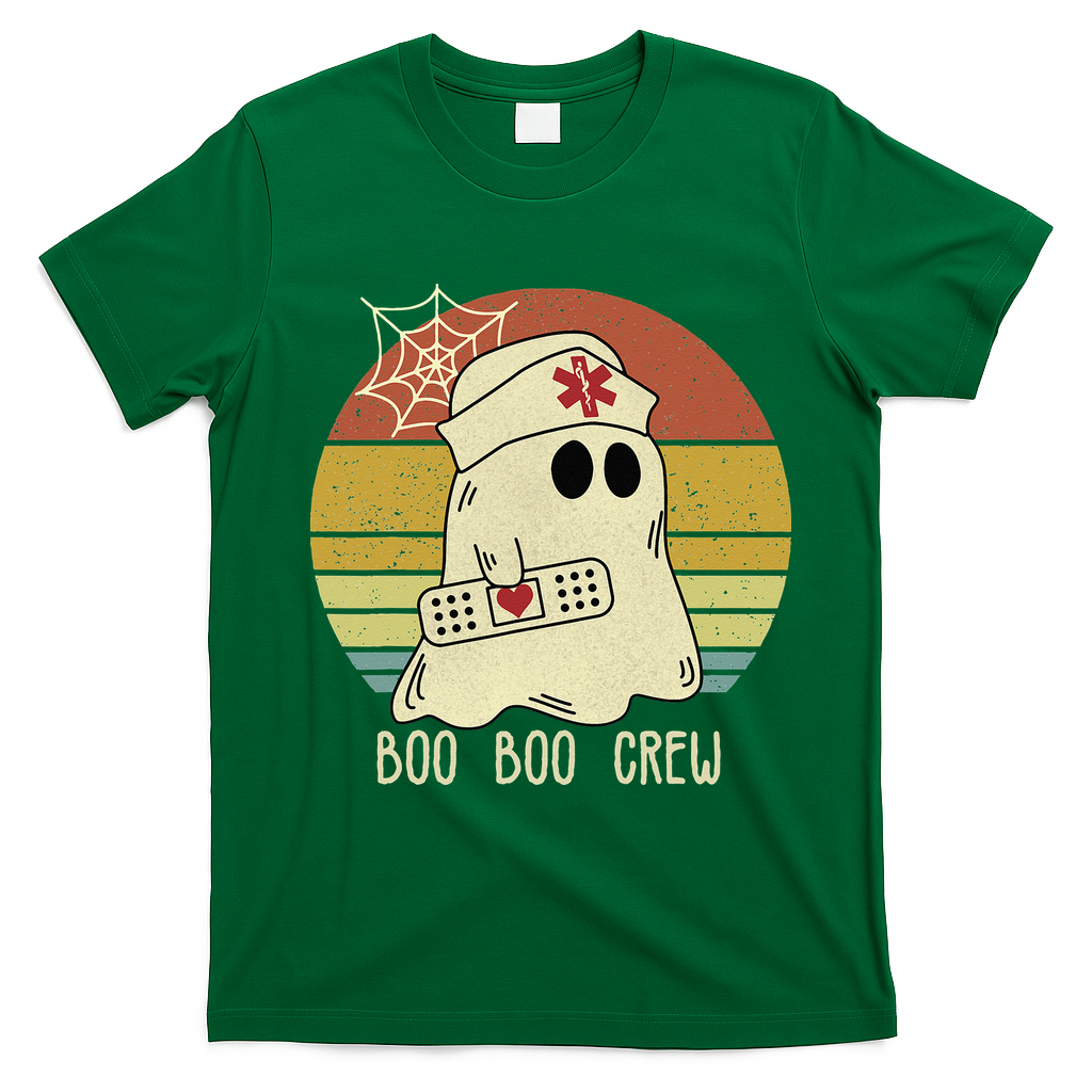 Boo Boo Crew Nurse Halloween Nurse For Women T-Shirt - Irish Green