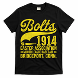 Bridgeport Bolts Connecticut Vintage Baseball Team T-Shirt - Black