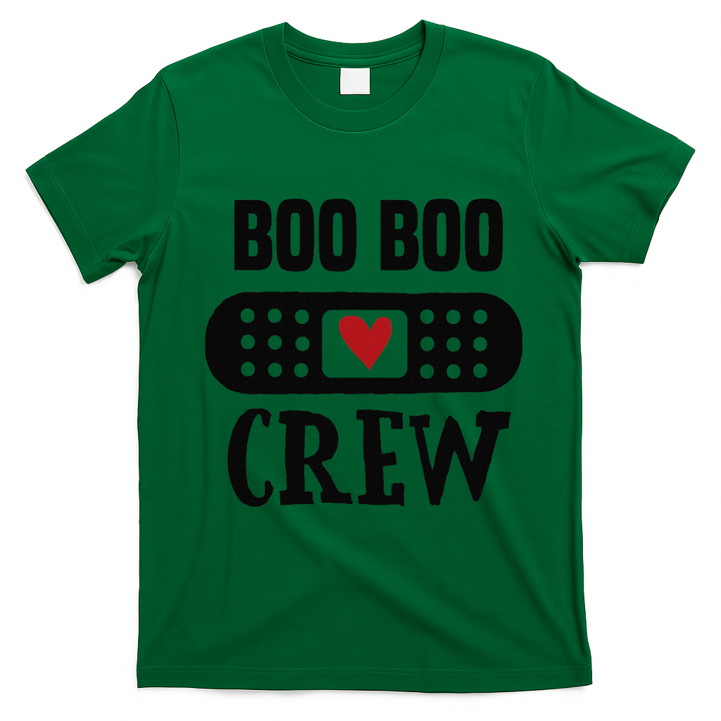 Boo Boo Crew First Aid School Nurse Day Care Teacher T-Shirt - Irish Green