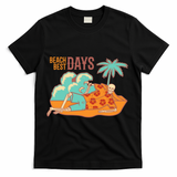 Best Beach Days Skeleton Summer Vibe T-Shirt - Black