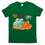 Best Beach Days Skeleton Summer Vibe T-Shirt - Green