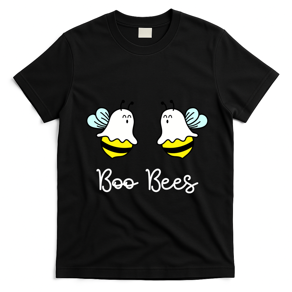 Boo Bees Funny Halloween T-Shirt - Black