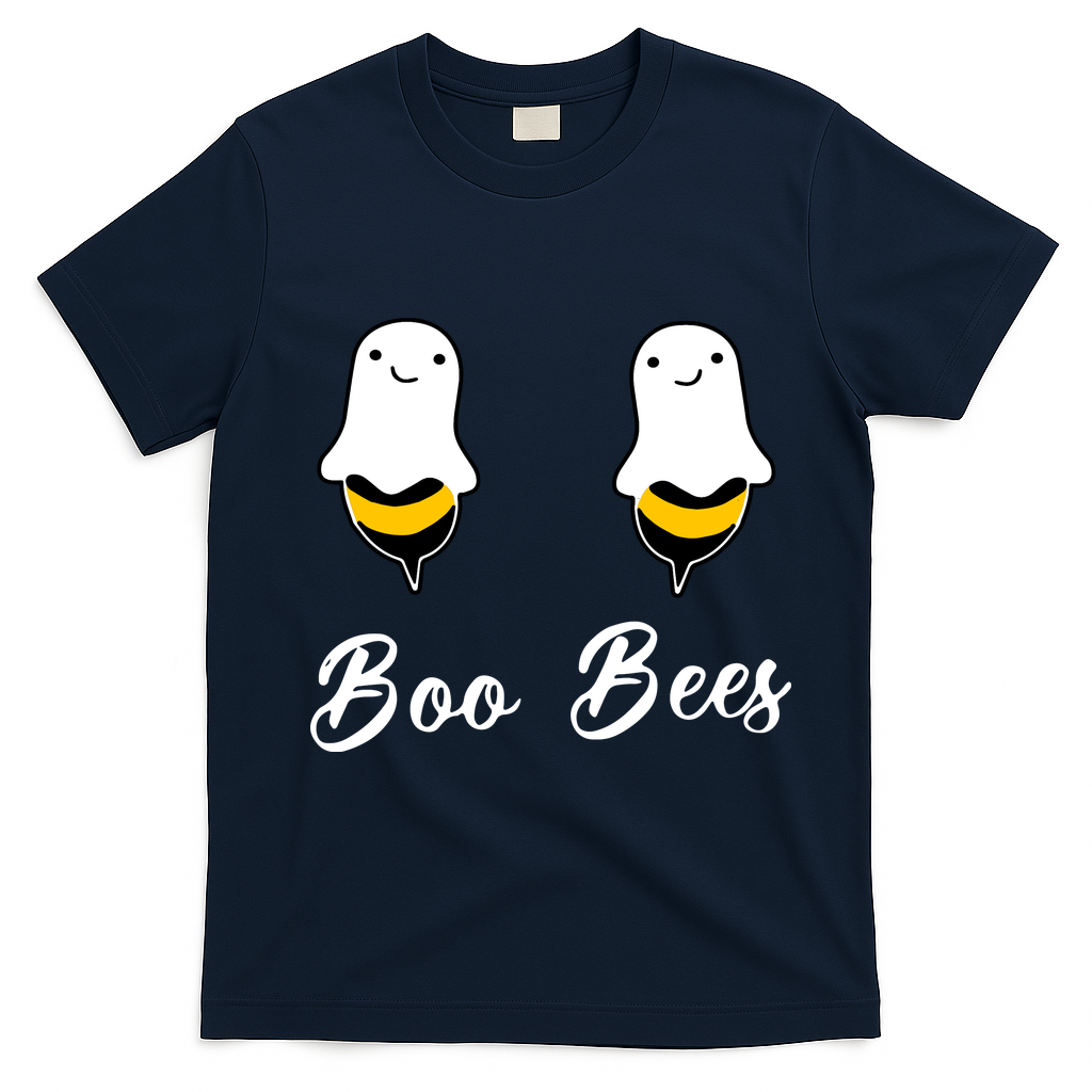 Boo Bees Halloween T-Shirt - Navy Blue