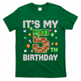 Birthday Boy It'S My 5th Birthday Gamer Pixel Number T-Shirt