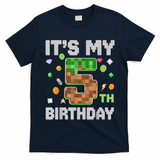 Birthday Boy It'S My 5th Birthday Gamer Pixel Number T-Shirt