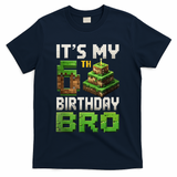 Birthday Boy It'S My 6th Birthday Bro 6 Year Old Gamer Pixel T-Shirt