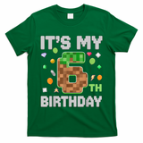 Birthday Boy It'S My 6th Birthday Gamer Pixel Number T-Shirt