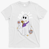 Boujee Boo Jee Spooky Season Cute Ghost Halloween Costume T-Shirt - White