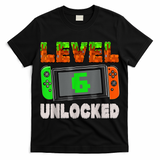 Birthday Boy Level 6 Unlocked 6th Birthday Game Pixel T-Shirt