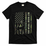 Best Buckin Papaw Camo American Flag Deer Hunting Gift T-Shirt - Black