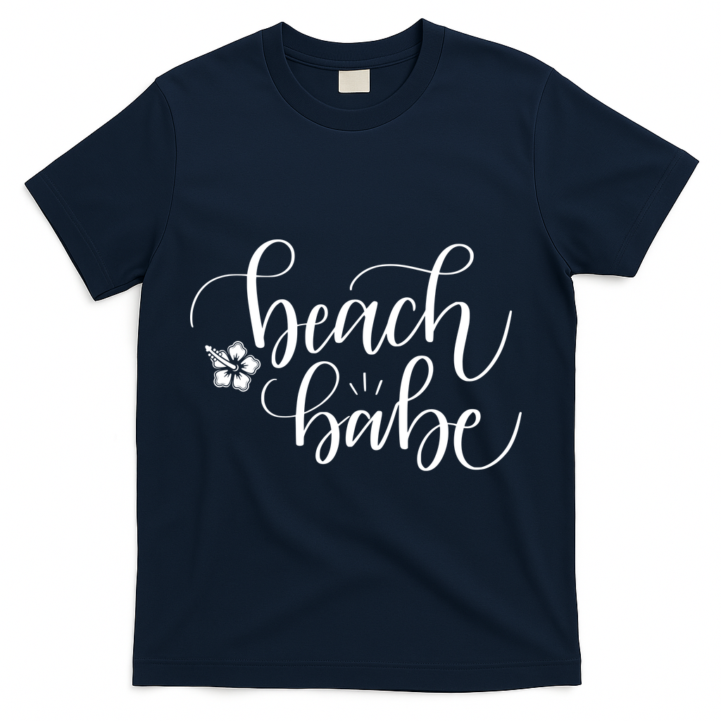 Beach Babe Summer T-Shirt - Navy