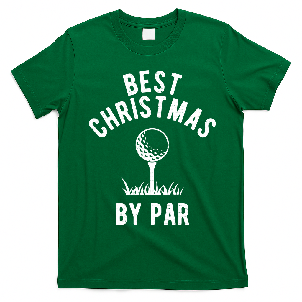 Best Christmas By Par Golf T-Shirt - Irish Green
