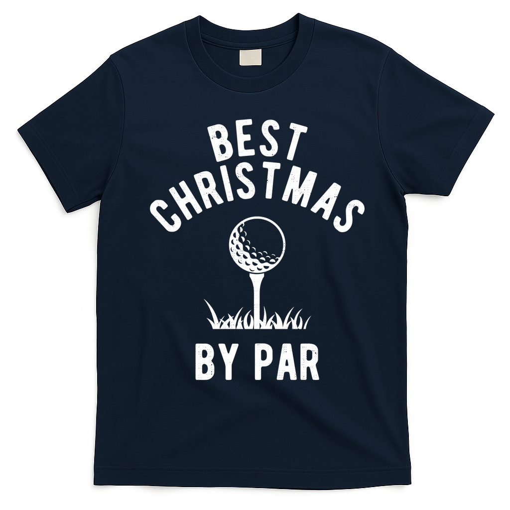 Best Christmas By Par Golf T-Shirt - Navy Blue
