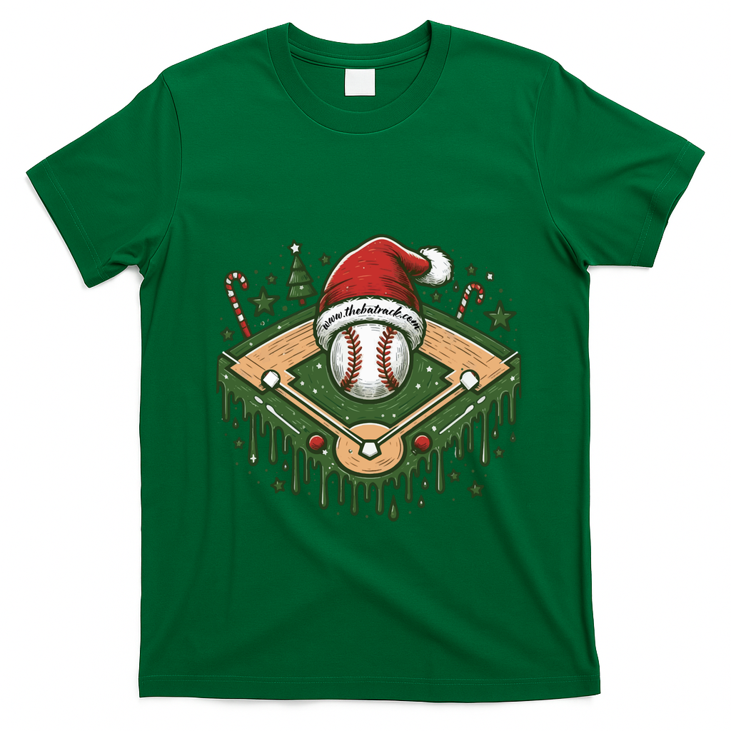 Baseball Christmasholiday Drip T-Shirt - Irish Green