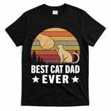 Best Cat Dad Ever Funny Cute Retro T-Shirt