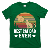 Best Cat Dad Ever Funny Cute Retro T-Shirt