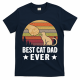 Best Cat Dad Ever Funny Cute Retro T-Shirt