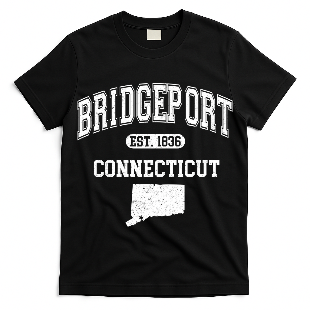 Bridgeport Connecticut Est. 1836 Varsity T-Shirt