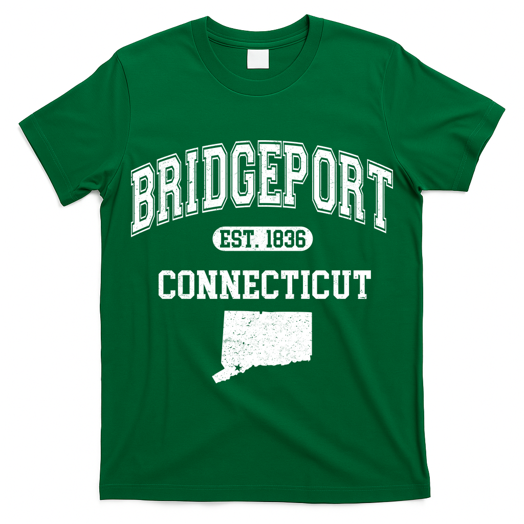 Bridgeport Connecticut Est. 1836 Varsity T-Shirt